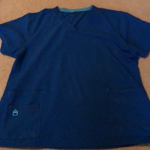 Blue scrub top